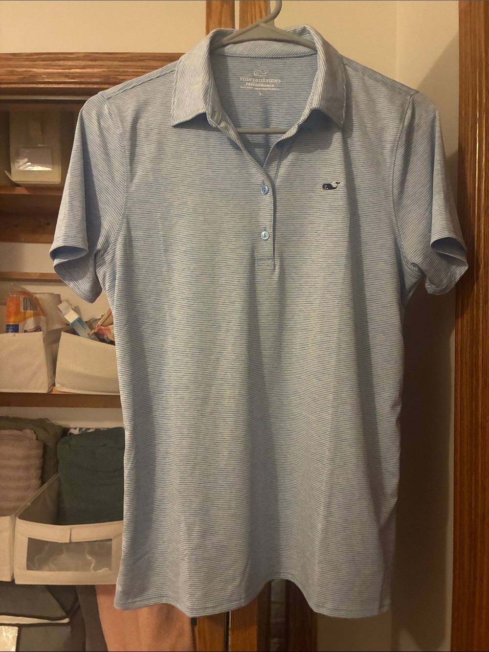 Vineyard Vines Light Blue Thin-Striped Women’s Polo